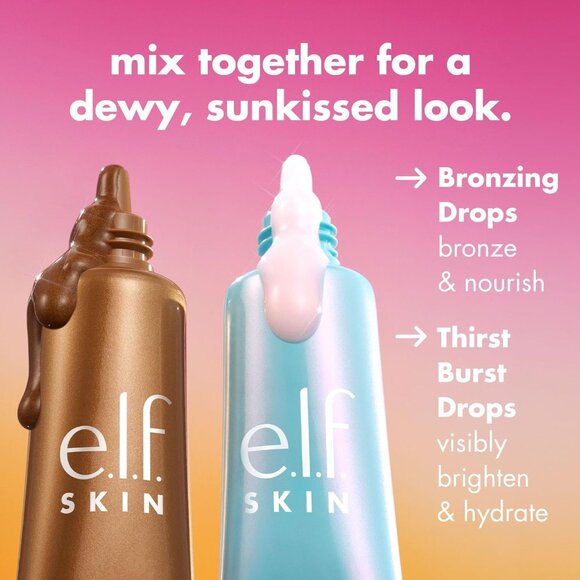 SKIN The Hottest Drops Duo, Holy Hydration! Thirst Burst & Bronzing Skincare Set - Picture 2 of 8